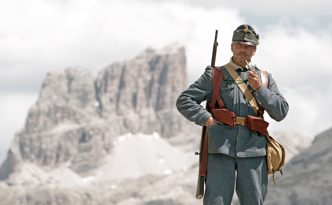 soldier in dolomites